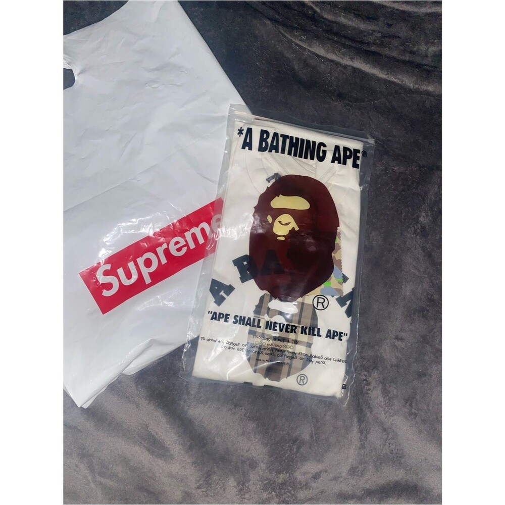 Large white Bape Cotton Tee